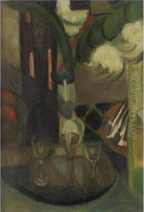 Still Life With Pipes And Goblets by Henri Le Fauconnier