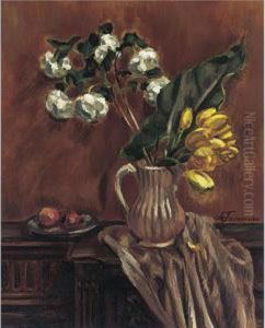 Still Life With Yellow Tulips by Henri Le Fauconnier