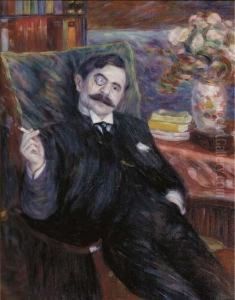 Portrait Of The Poet Georges Bonnamour by Henri Le Fauconnier