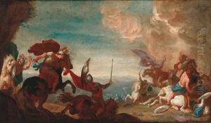 A cavalry battle 3 by Jacques Courtois