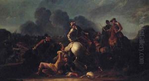 A cavalry battle 4 by Jacques Courtois