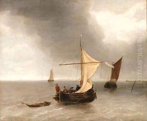 Shipping on a Ruffled Sea by Jan Van De Cappelle