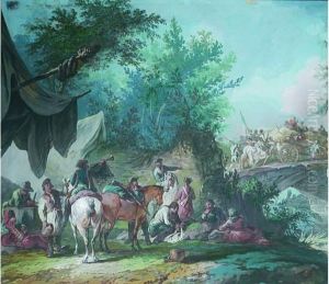 Le Repos Des Militaires by Jean-Baptiste Le Paon