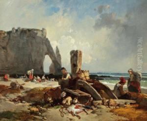 Pecheurs A Etretat