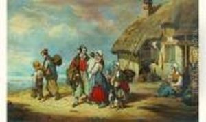 Le Depart Des Pecheurs by Eugene Lepoittevin