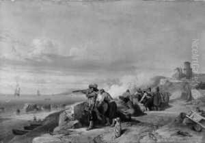 Signiert Und Datiert Unten Rechts: Eug. Le Poittevin 1841. Signiert Und Datiert Unten Rechts: Eug. Le Poittevin 1841.