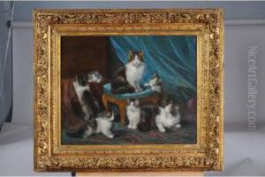 < Lachatte Et Ses 5 Chatons >. by Jules Le Roy
