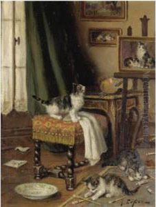 While The Artist's Away The Cats Will Play by Jules Le Roy