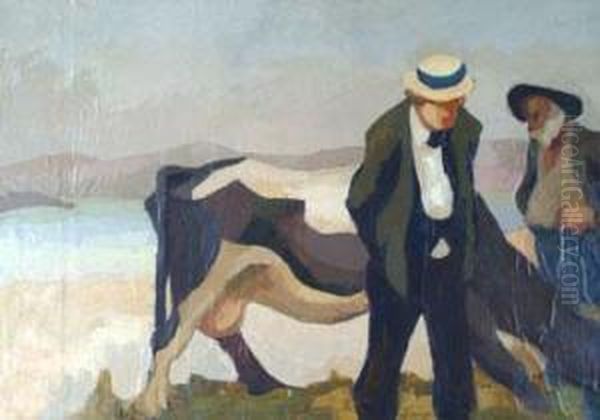 Le Bouvier Avec Sa Vache - view 1