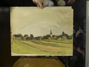 Landschaft Mit Dorf. 1927. by Maurice Le Scouezec