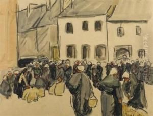 Der Marktplatz. 1897. by Maurice Le Scouezec