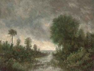 A river at dusk