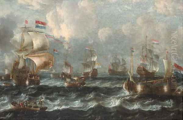 Warships off the Dutch coast - view 1
