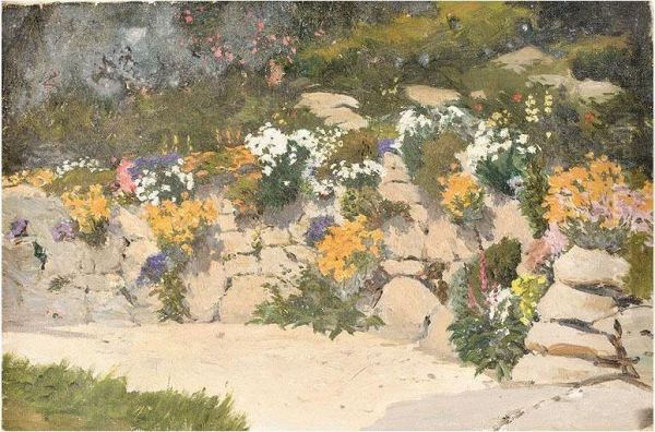 Flowers On A Rockery - view 1