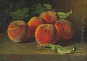 Still Life With Peaches by Edward Chalmers Leavitt
