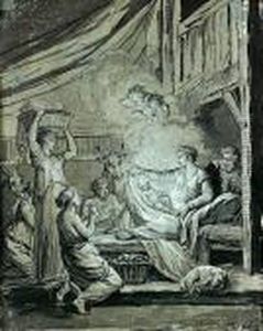 La Nativite by Jean Jacques Francois Le Barbier