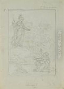 Minerve Apparait A Telemaque (recto); Croquis (verso)