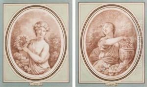 Allegories : Le Printemps Et L'automne by Jean Jacques Francois Le Barbier