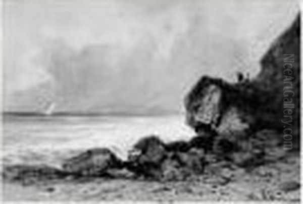 Personnages Sur Des Rochers Au Bord De La Mer - view 1