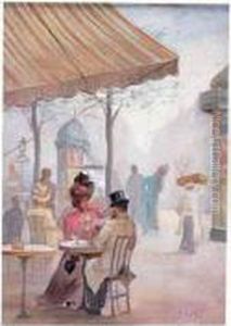 A La Terrasse. by Leonie Lebas