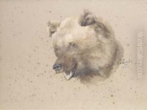 Head Of A Bear by Klavdiy Vasilievich Lebedev