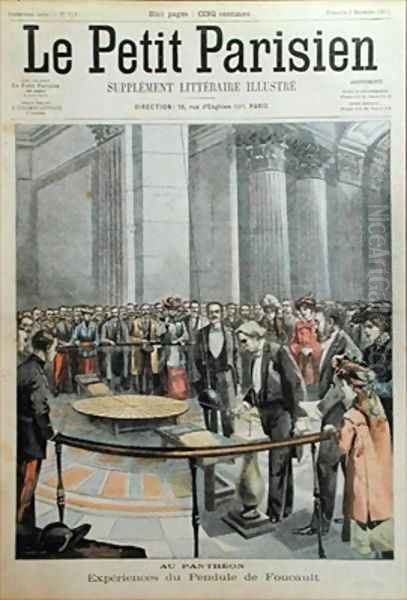 Experiment with Foucaults Pendulum at the Pantheon in Paris - view 1