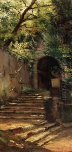 One Signed With Conjoined Initials 'cl' (lower Left) by Carl August Lebschee