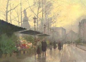 A Parisian flower market
