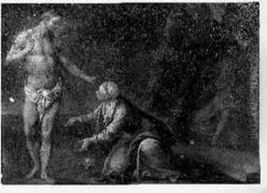 Dit Leclerc . Noli Me Tangere. Panneau De Chene, Une Planche, Non Parquete by Sebastien Jacques Leclerc Des Gobelins