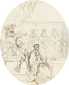 King Louis Xiv In Council Attended By Magistrates