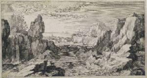 Paesaggio Fluviale Con Mare