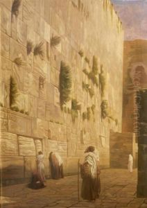 The Wailing Wall In Jerusalem by Jean-Jules-Antoine Lecomte du Nouy