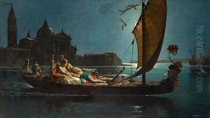 La Lune De Miel A Venise by Jean-Jules-Antoine Lecomte du Nouy