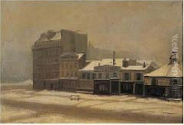 Vue De Paris Sous La Neige - view 1