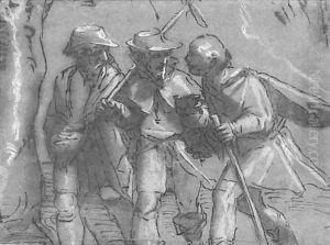 Christ on the Road to Emmaus by Luca Cambiaso
