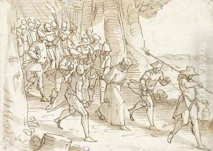 Christ on the way to Calvary by Luca Cambiaso
