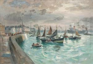 Le Havre L'avant-port by Raymond Louis Lecourt