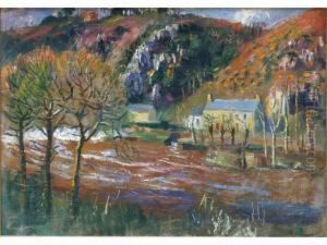 Paysage Au Torrent by Raymond Louis Lecourt