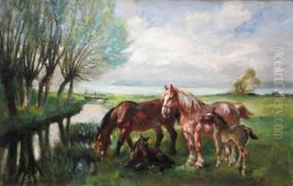 Chevaux Au Pre - view 1