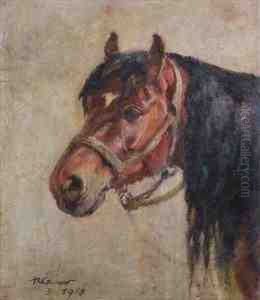 Le Court ,head Study Of A Pony