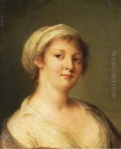 Jeune Femme Au Turban by Jeanne-Philiberte Ledoux