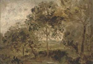 A wooded landscape by Thomas Churchyard