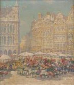 Marche Aux Fleurs A La Grand Place De Bruxelles