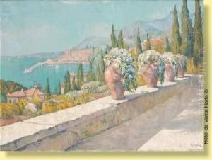 Vue Du Port De Menton by Paul Leduc