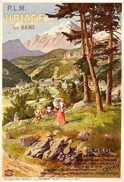 Poster advertising Uriage les Bains, Isere - view 1