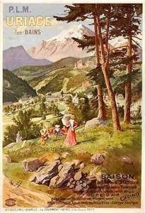 Poster advertising Uriage les Bains, Isere by Canconville