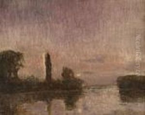 Abendstimmung Am Fluss. by Paul Leduc