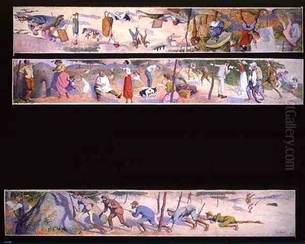 Three humorous scenes - view 1