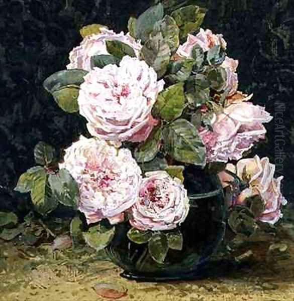 Roses in a Green Bowl - view 1