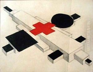 Design for a Suprematist architectural model by Ilya Grigorevich Chashnik